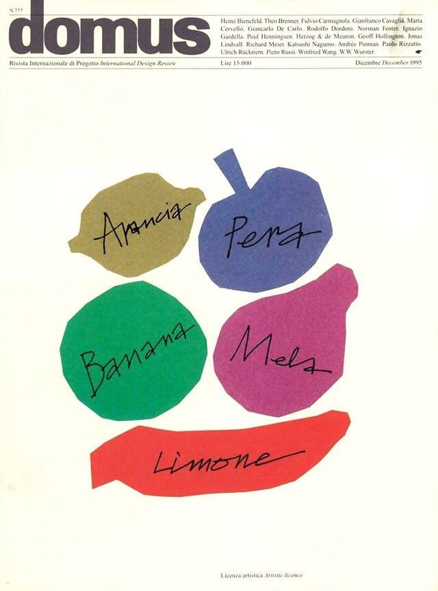 silhouetted fruits with text in them